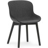 black / Main Line Flax 16 / black leather oak – front upholstered –  Hyg Chair - Normann Copenhagen