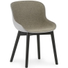 grey / Main Line Flax 26 / black leather oak – front upholstered –  Hyg Chair - Normann Copenhagen