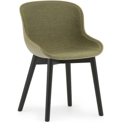 olive / Synergy 48 / black leather oak – front upholstered –  Hyg Chair - Normann Copenhagen