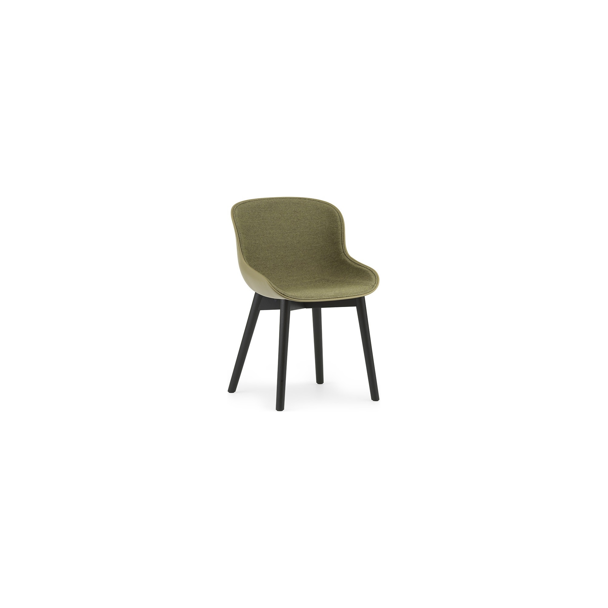 olive / Synergy 48 / black leather oak – front upholstered –  Hyg Chair - Normann Copenhagen