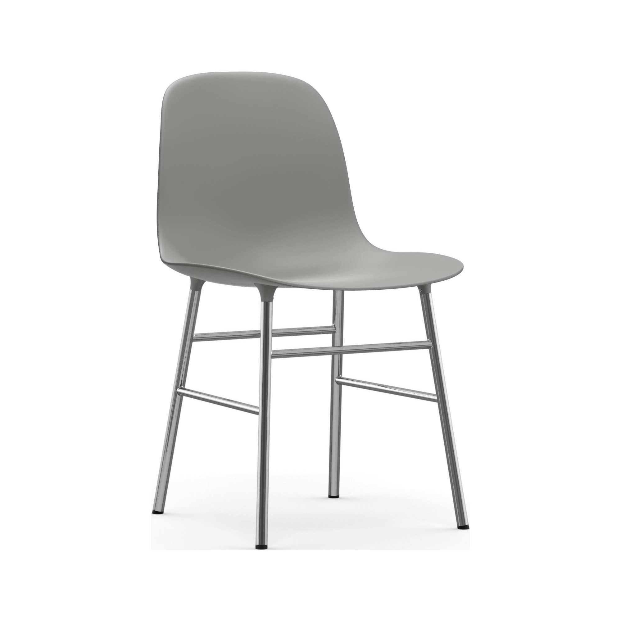 grey / chrome – Form Chair - Normann Copenhagen