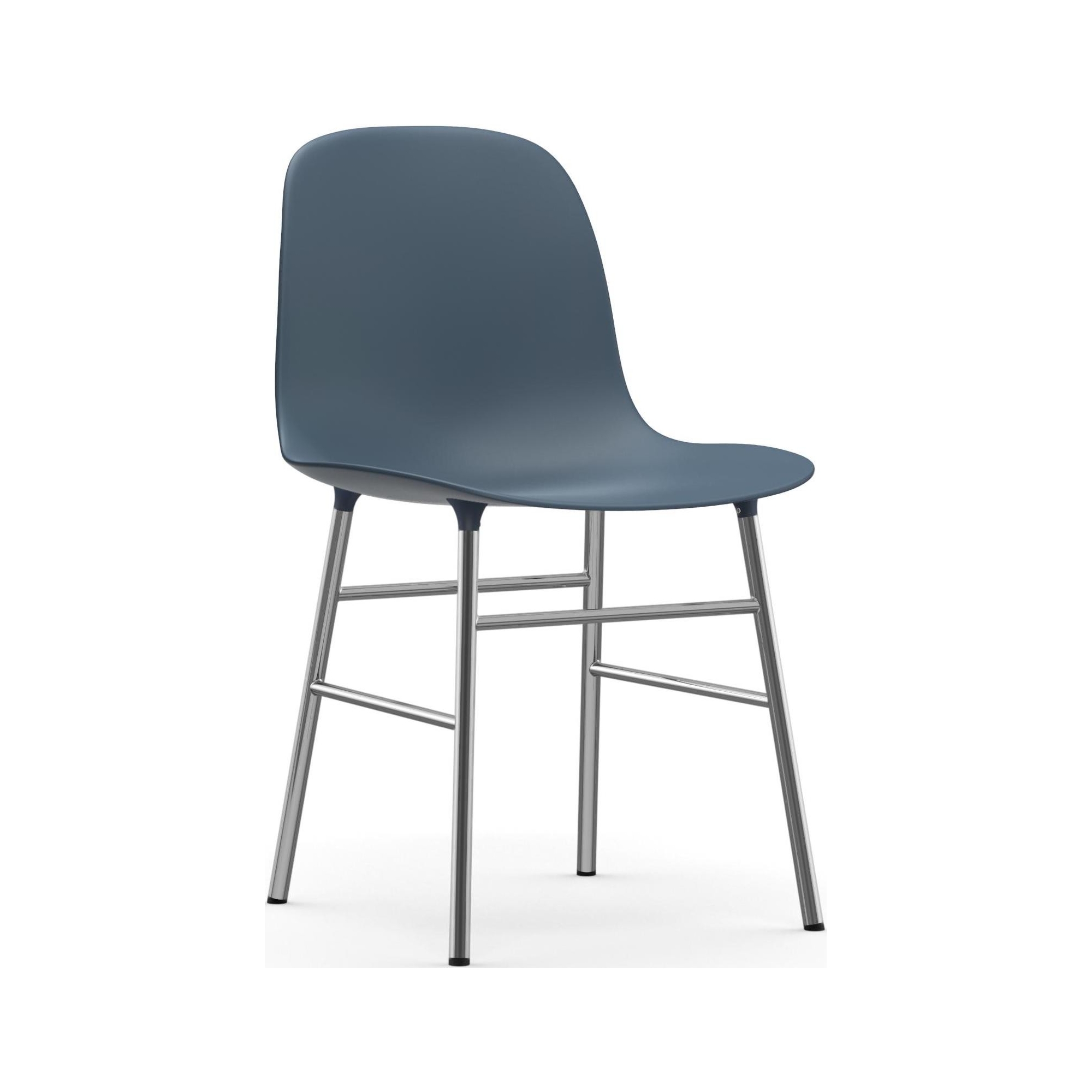 bleu / chrome – Chaise Form - Normann Copenhagen