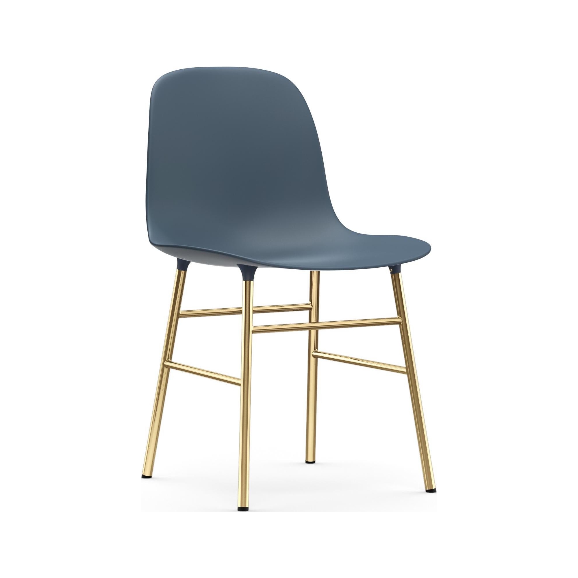 bleu / laiton – Chaise Form - Normann Copenhagen