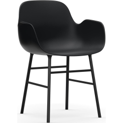 Black / Black – Form Chair with armrests - Normann Copenhagen