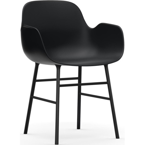 Black / Black – Form Chair with armrests - Normann Copenhagen