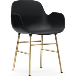 Noir / laiton – Chaise Form avec accoudoirs - Normann Copenhagen