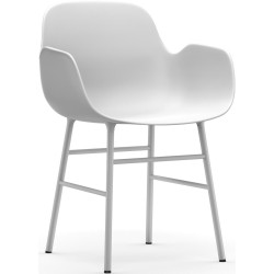 White / White – Form Chair with armrests - Normann Copenhagen