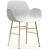 White / brass – Form Chair with armrests - Normann Copenhagen