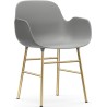 grey / brass – Form Chair with armrests - Normann Copenhagen