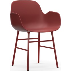 red / red – Form Chair with armrests - Normann Copenhagen