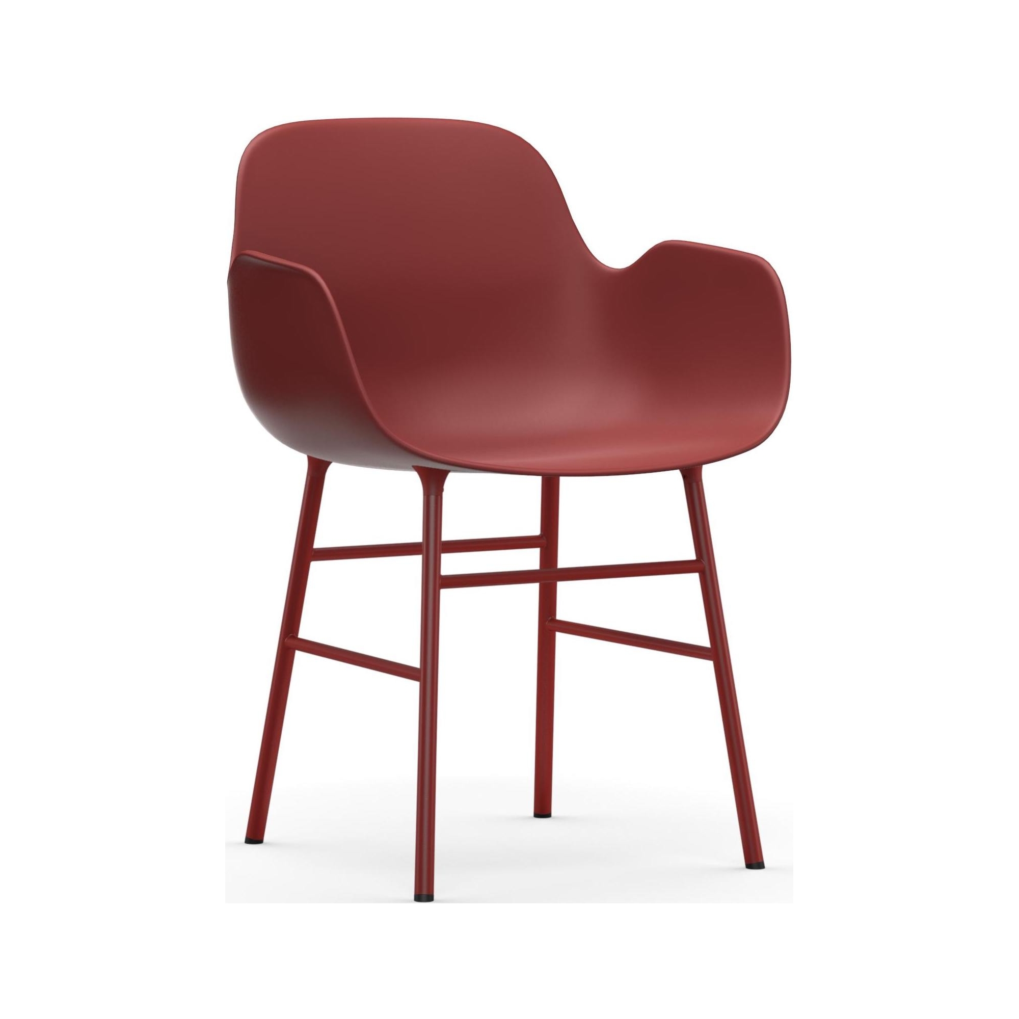 red / red – Form Chair with armrests - Normann Copenhagen