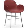 red / chrome – Form Chair with armrests - Normann Copenhagen