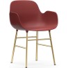 red / brass – Form Chair with armrests - Normann Copenhagen