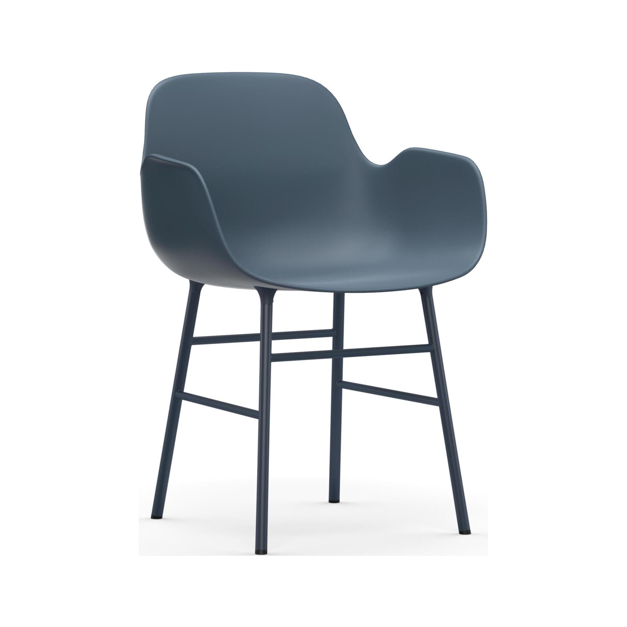 blue / blue – Form Chair with armrests - Normann Copenhagen