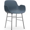 blue / chrome – Form Chair with armrests - Normann Copenhagen