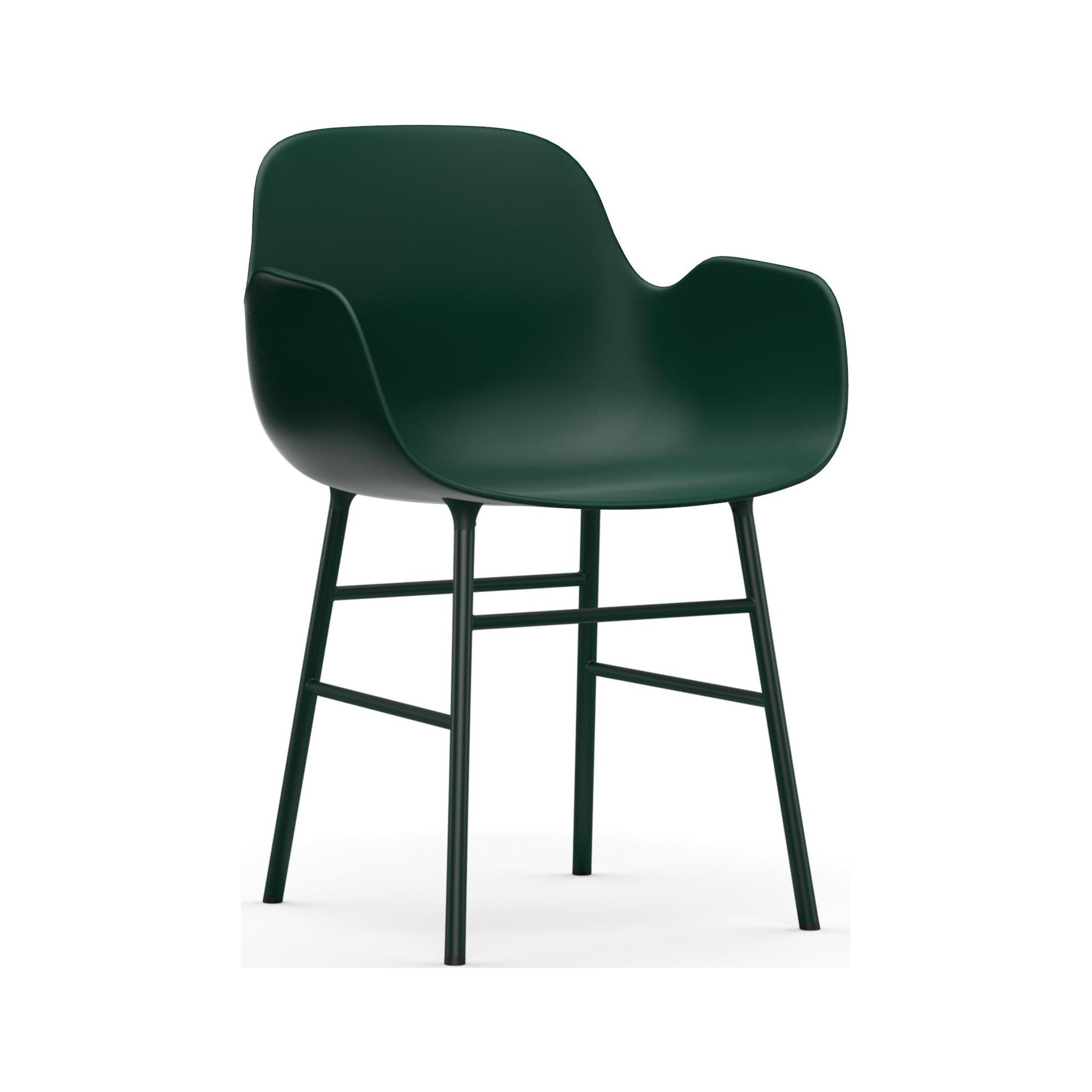 green / green – Form Chair with armrests - Normann Copenhagen