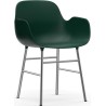 vert / chrome – Chaise Form avec accoudoirs - Normann Copenhagen