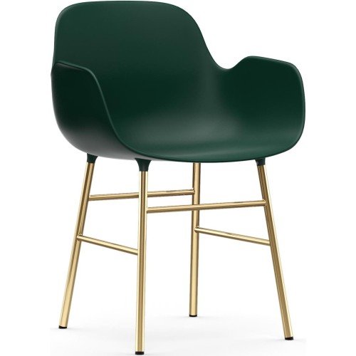 vert / laiton – Chaise Form avec accoudoirs - Normann Copenhagen