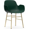 green / brass – Form Chair with armrests - Normann Copenhagen