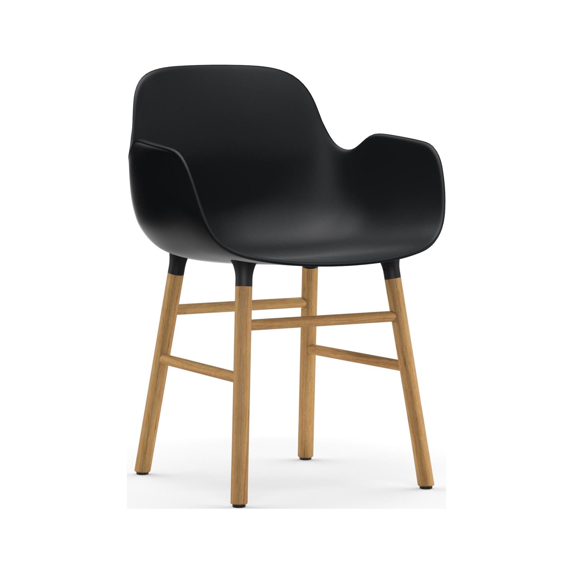 Black / Oak  – Form Chair with armrests - Normann Copenhagen