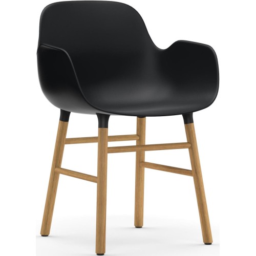 Black / Oak  – Form Chair with armrests - Normann Copenhagen