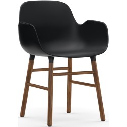 Black / Walnut  – Form Chair with armrests - Normann Copenhagen