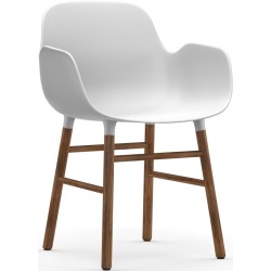 White / Walnut  – Form Chair with armrests - Normann Copenhagen