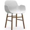 White / Walnut  – Form Chair with armrests - Normann Copenhagen