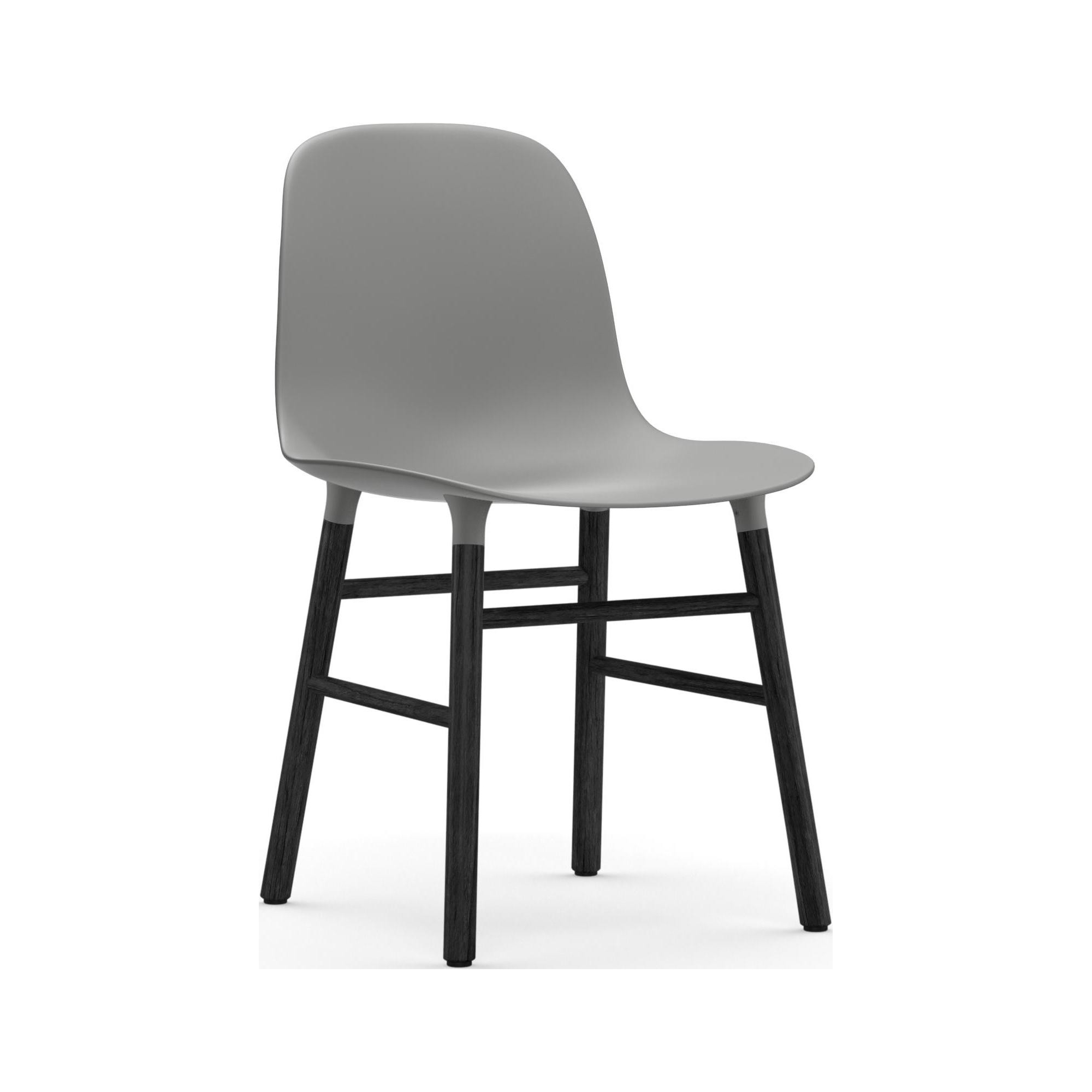 Gris / Chêne peint en noir – Chaise Form - Normann Copenhagen