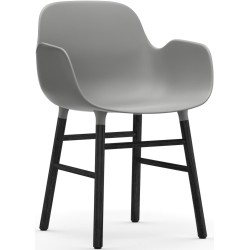 Grey / Black lacquered oak  – Form Chair with armrests - Normann Copenhagen