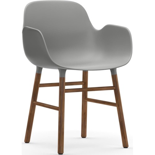 Grey / Walnut – Form Chair with armrests - Normann Copenhagen