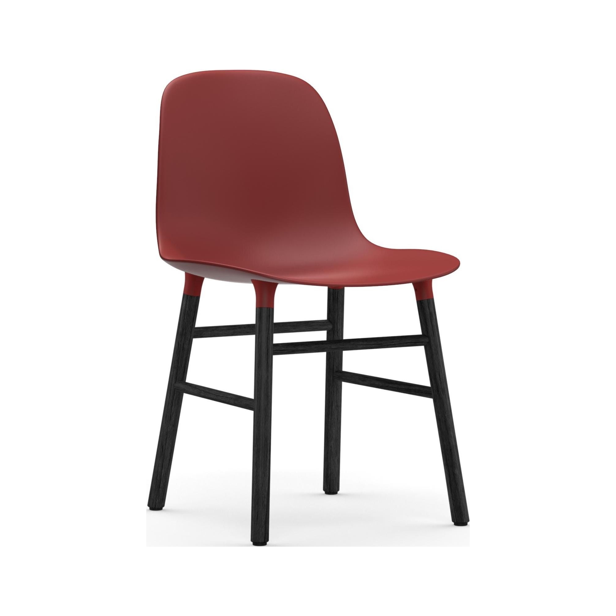 Rouge / Chêne peint en noir – Chaise Form - Normann Copenhagen