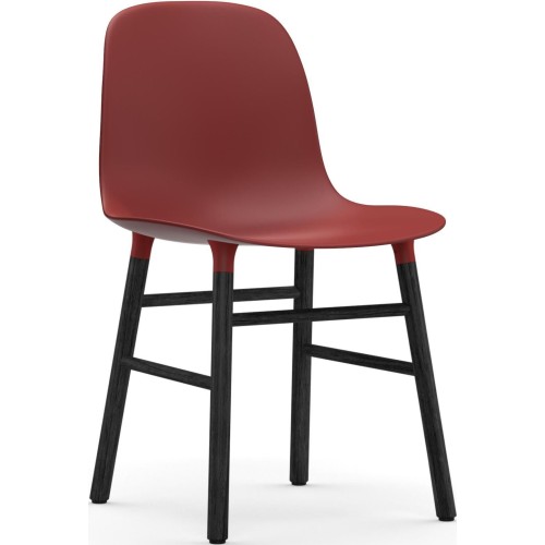 Rouge / Chêne peint en noir – Chaise Form - Normann Copenhagen