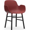 Red / Black lacquered oak – Form Chair with armrests - Normann Copenhagen