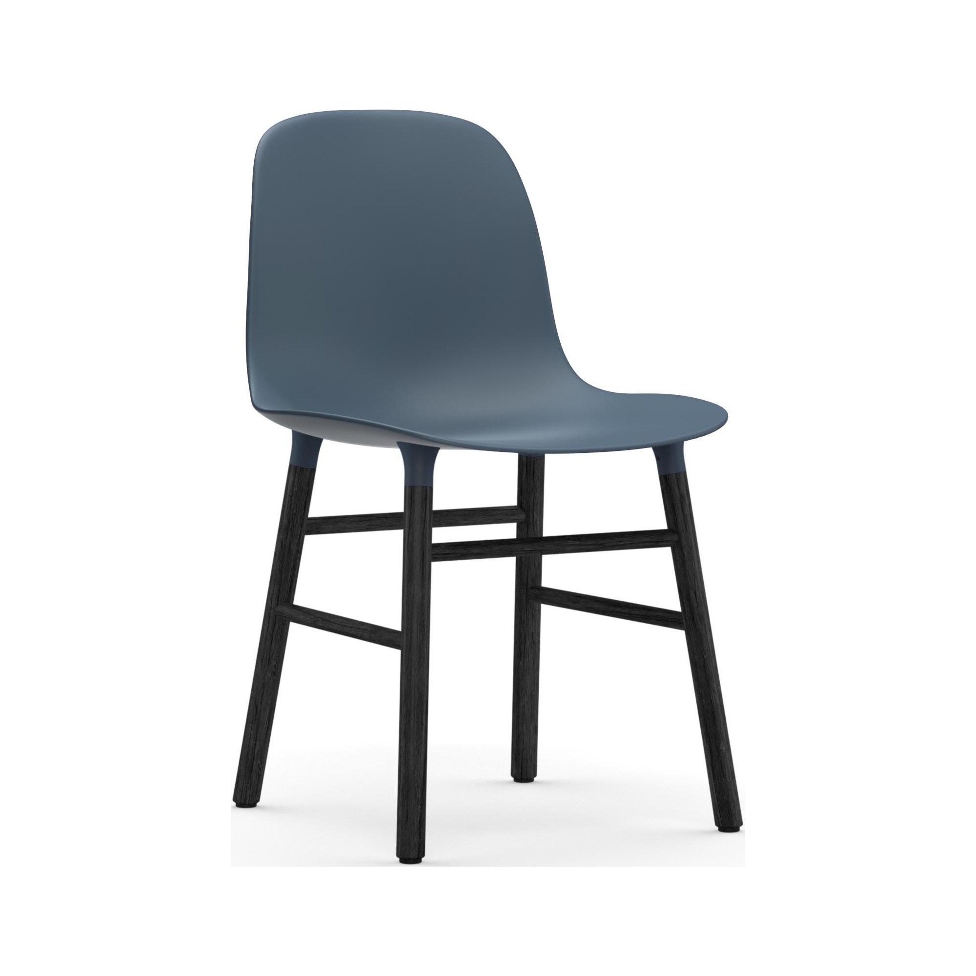 Bleu / Chêne peint en noir – Chaise Form - Normann Copenhagen