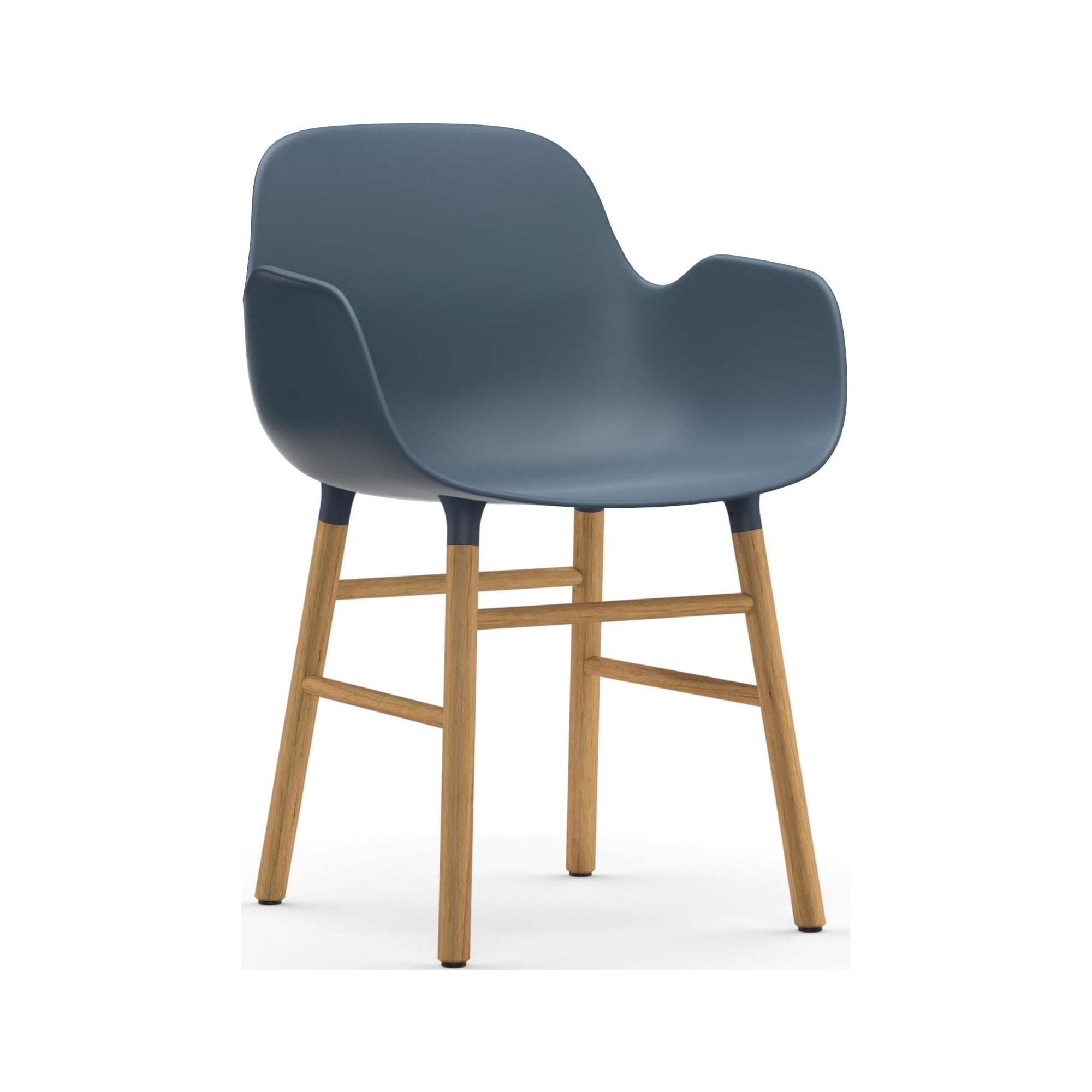 Blue / Oak – Form Chair with armrests - Normann Copenhagen