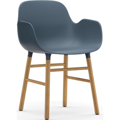 Bleu / Chêne – Chaise Form avec accoudoirs - Normann Copenhagen