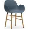 Blue / Oak – Form Chair with armrests - Normann Copenhagen