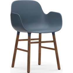 Blue / Walnut – Form Chair with armrests - Normann Copenhagen