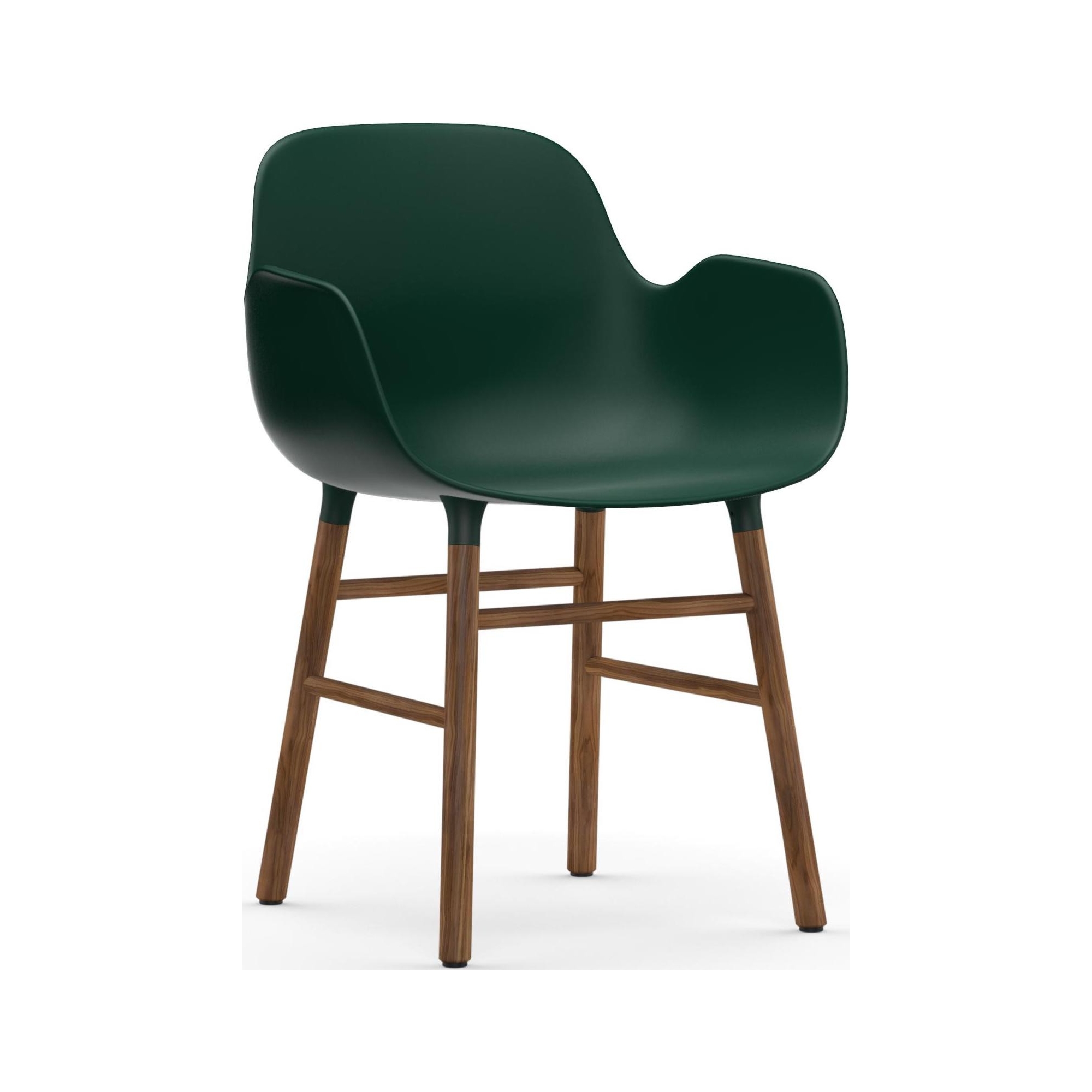 Green / Walnut – Form Chair with armrests - Normann Copenhagen