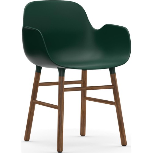 Vert / Noyer – Chaise Form avec accoudoirs - Normann Copenhagen