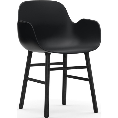 Black / Black lacquered oak  – Form Chair with armrests - Normann Copenhagen