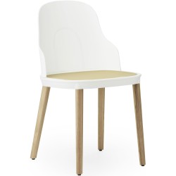 Blanc / Assise tressée / Chêne – Chaise Allez - Normann Copenhagen