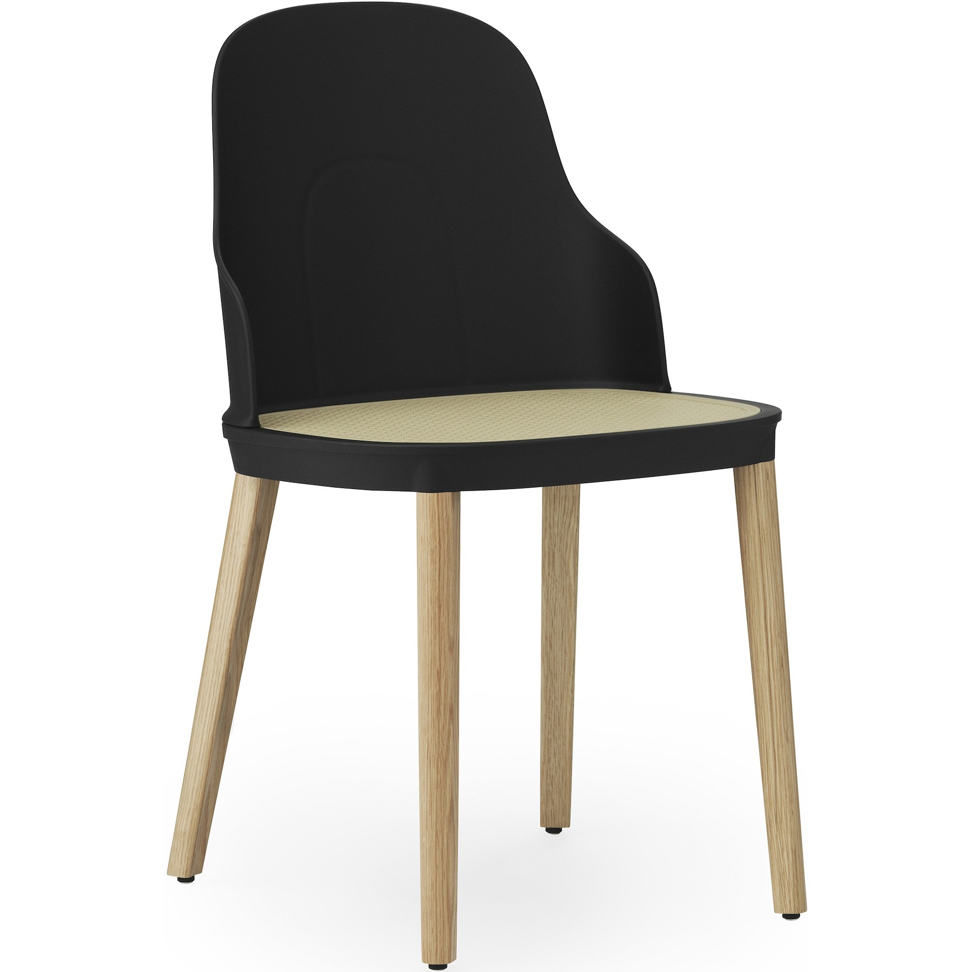 Noir / Assise tressée / Chêne – Chaise Allez - Normann Copenhagen