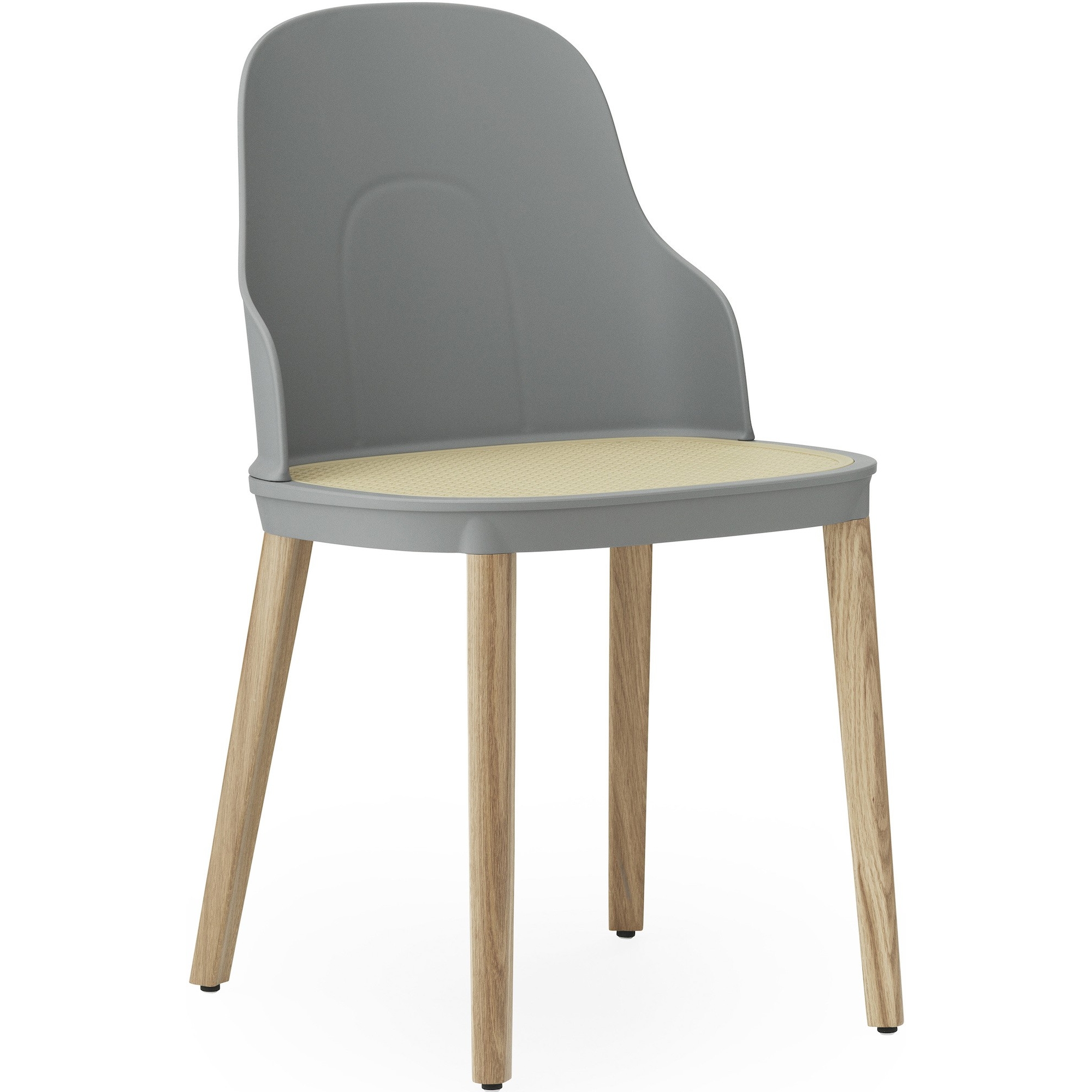 Grey / braided seat / Oak – Allez Chair - Normann Copenhagen