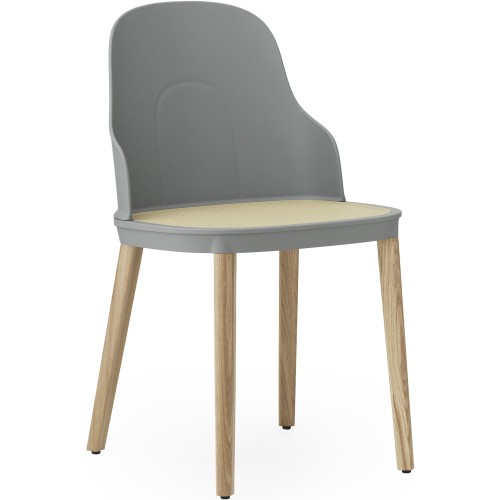 Gris / Assise tressée / Chêne – Chaise Allez - Normann Copenhagen