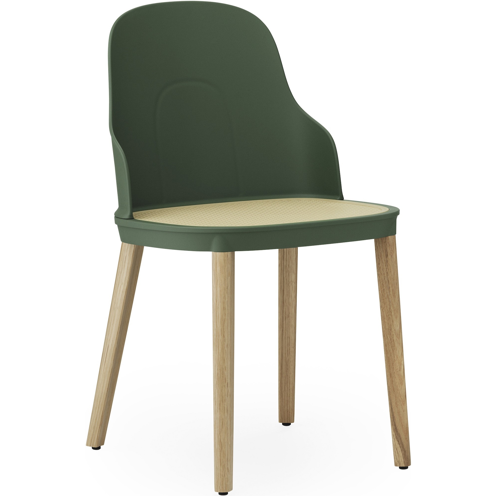 Park Green / braided seat / Oak – Allez Chair - Normann Copenhagen