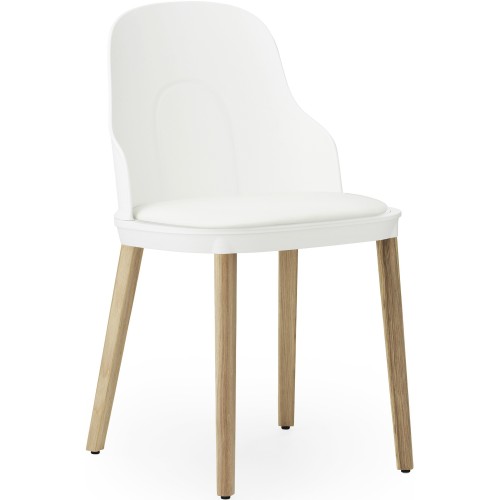 cuir Ultra Blanc / Chêne – Chaise Allez - Normann Copenhagen