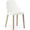 cuir Ultra Blanc / Chêne – Chaise Allez - Normann Copenhagen