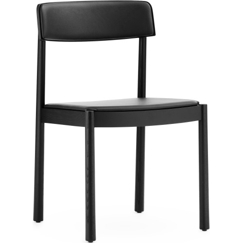 Black lacquered ash / Ultra Black leather – Timb Chair - Normann Copenhagen